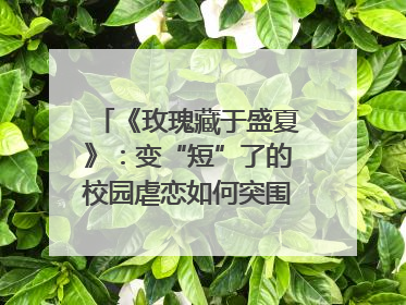 《玫瑰藏于盛夏》：变“短”了的校园虐恋如何突围？｜微剧评