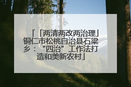 「两清两改两治理」铜仁市松桃自治县石梁乡：“四治”工作法打造和美新农村