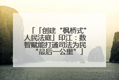 「创建“枫桥式”人民法庭」印江：数智赋能打通司法为民“最后一公里”