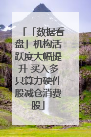 「数据看盘」机构活跃度大幅提升 买入多只算力硬件股减仓消费股