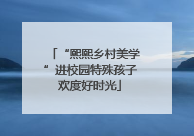 “熙熙乡村美学”进校园特殊孩子欢度好时光