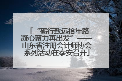 “砺行致远拾年路 凝心聚力再出发”——山东省注册会计师协会系列活动在泰安召开