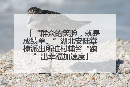 “群众的笑脸，就是成绩单。”湖北安陆棠棣派出所驻村辅警“跑”出幸福加速度