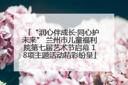 “润心伴成长·同心护未来” 兰州市儿童福利院第七届艺术节启幕 18项主题活动精彩纷呈