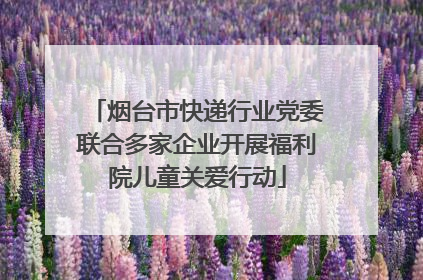 烟台市快递行业党委联合多家企业开展福利院儿童关爱行动