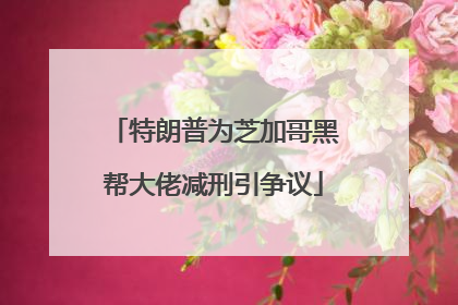 特朗普为芝加哥黑帮大佬减刑引争议