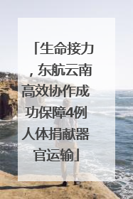 生命接力，东航云南高效协作成功保障4例人体捐献器官运输