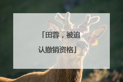 田蓉，被追认撤销资格