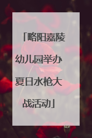 略阳嘉陵幼儿园举办夏日水枪大战活动