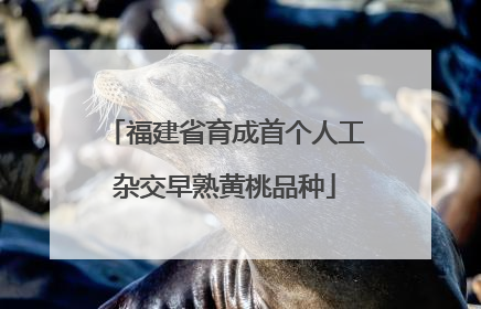 福建省育成首个人工杂交早熟黄桃品种