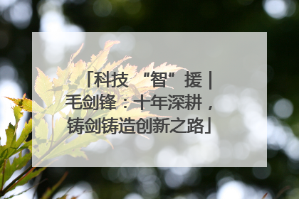 科技 “智”援｜毛剑锋：十年深耕，铸剑铸造创新之路