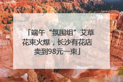 端午“氛围组”艾草花束火爆，长沙有花店卖到98元一束