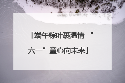 端午粽叶裹温情 “六一”童心向未来