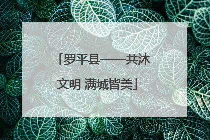 罗平县——共沐文明 满城皆美