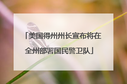 美国得州州长宣布将在全州部署国民警卫队