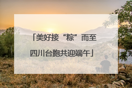 美好接“粽”而至 四川台胞共迎端午