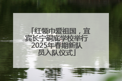 红领巾爱祖国，宜宾长宁硐底学校举行2025年春期新队员入队仪式
