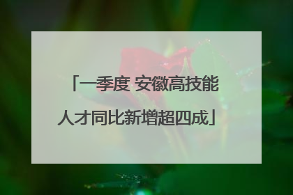一季度 安徽高技能人才同比新增超四成