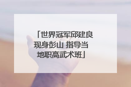 世界冠军邱建良现身彭山 指导当地职高武术班