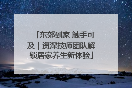 东郊到家 触手可及｜资深技师团队解锁居家养生新体验