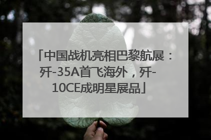 中国战机亮相巴黎航展：歼-35A首飞海外，歼-10CE成明星展品