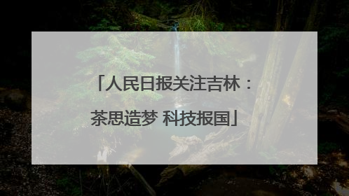 人民日报关注吉林：茶思造梦 科技报国