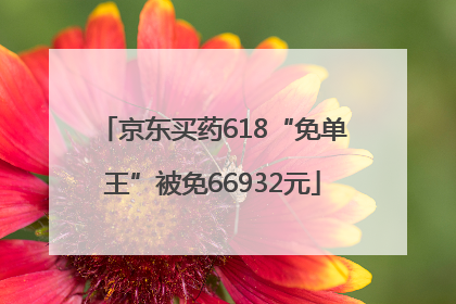 京东买药618“免单王”被免66932元