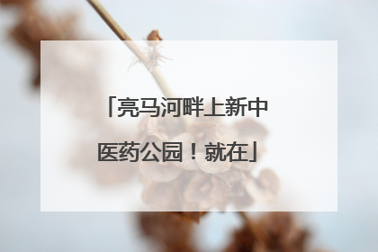 亮马河畔上新中医药公园！就在