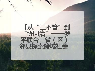 从“三不管”到“协同治”——罗平联合三省（区）邻县探索跨域社会治理新模式