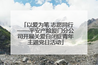 以爱为笔 志愿同行——平安产险厦门分公司开展关爱自闭症青年主题党日活动