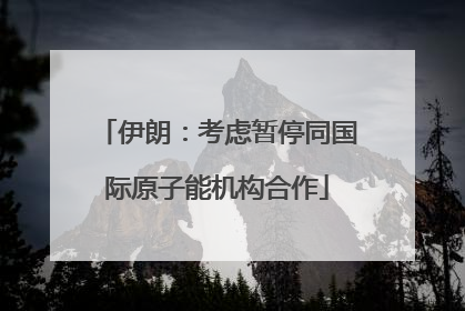 伊朗：考虑暂停同国际原子能机构合作