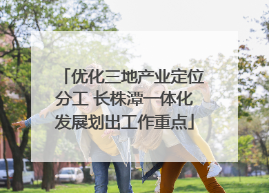 优化三地产业定位分工 长株潭一体化发展划出工作重点