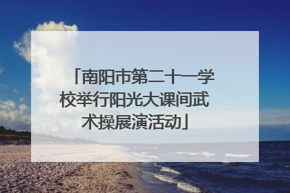 南阳市第二十一学校举行阳光大课间武术操展演活动