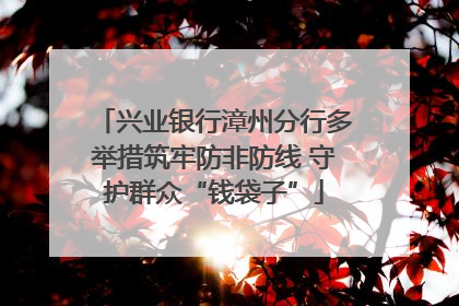 兴业银行漳州分行多举措筑牢防非防线 守护群众“钱袋子”