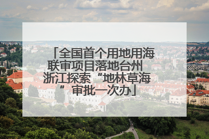 全国首个用地用海联审项目落地台州 浙江探索“地林草海”审批一次办
