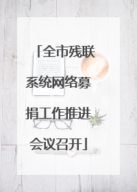 全市残联系统网络募捐工作推进会议召开