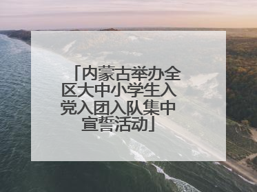 内蒙古举办全区大中小学生入党入团入队集中宣誓活动