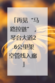 再见“马路拉链”，琴台大道2.6公里架空管线入廊