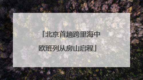 北京首趟跨里海中欧班列从房山启程