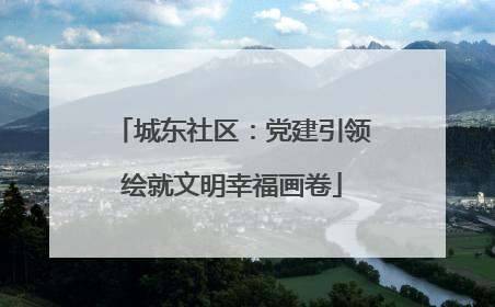 城东社区：党建引领绘就文明幸福画卷