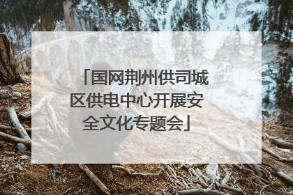 国网荆州供司城区供电中心开展安全文化专题会
