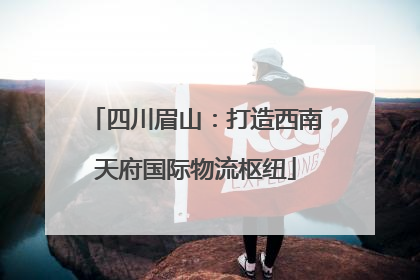 四川眉山：打造西南天府国际物流枢纽