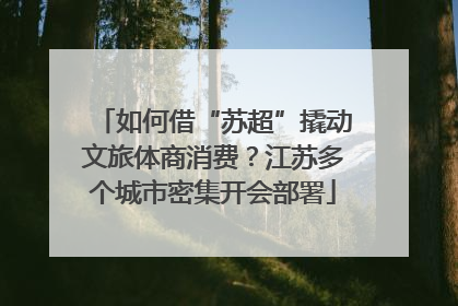 如何借“苏超”撬动文旅体商消费？江苏多个城市密集开会部署