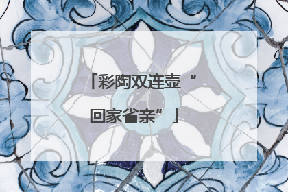 彩陶双连壶“回家省亲”
