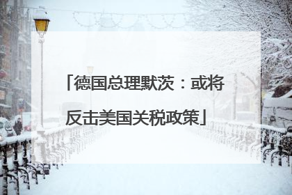 德国总理默茨：或将反击美国关税政策
