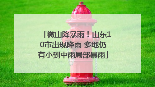 微山降暴雨！山东10市出现降雨 多地仍有小到中雨局部暴雨