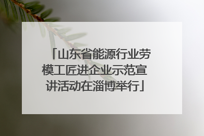 山东省能源行业劳模工匠进企业示范宣讲活动在淄博举行