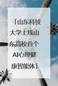 山东科技大学上线山东高校首个AI心理健康智能体
