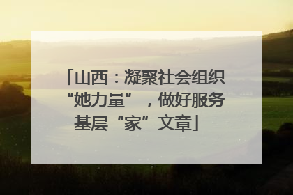 山西：凝聚社会组织“她力量”，做好服务基层“家”文章