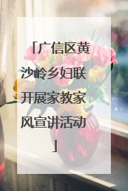 广信区黄沙岭乡妇联开展家教家风宣讲活动